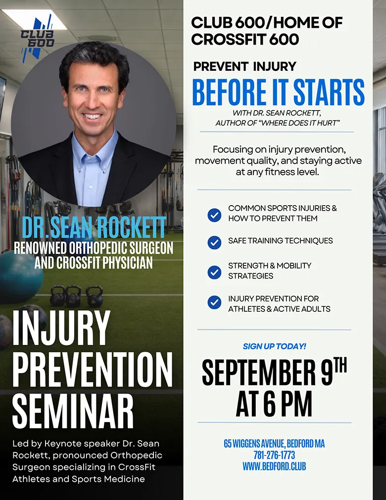 Club600 injury prevention seminar